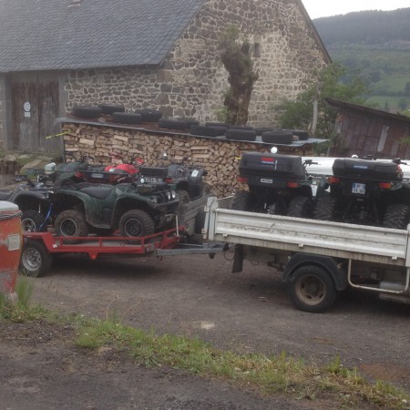 Chargement des quads départ pour Ussel